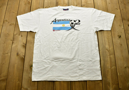 Vintage 2002 Fifa World Cup Argentina Soccer T-Shirt / Made In USA  / World Cup / Vintage Fifa / Athleisure / Sportswear / Soccer tee