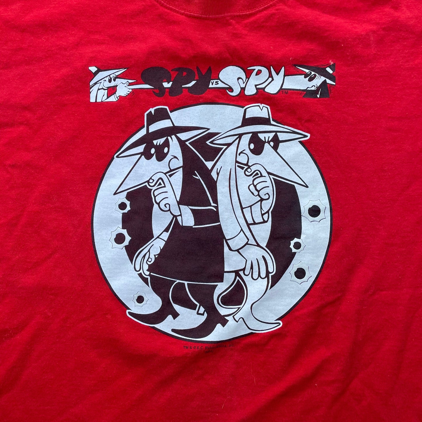 Vintage 2001 Spy Vs Spy Mad Magazine Cartoon T-Shirt