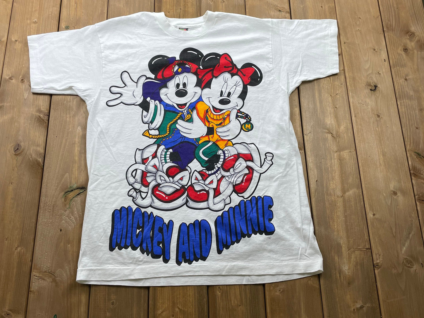 Vintage 90's Mickey And Minnie Cartoon T-Shirt