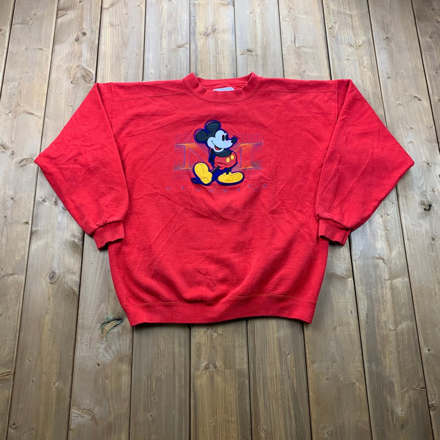 Vintage 1990s Disney Mickey Mouse Embroidered Crewneck