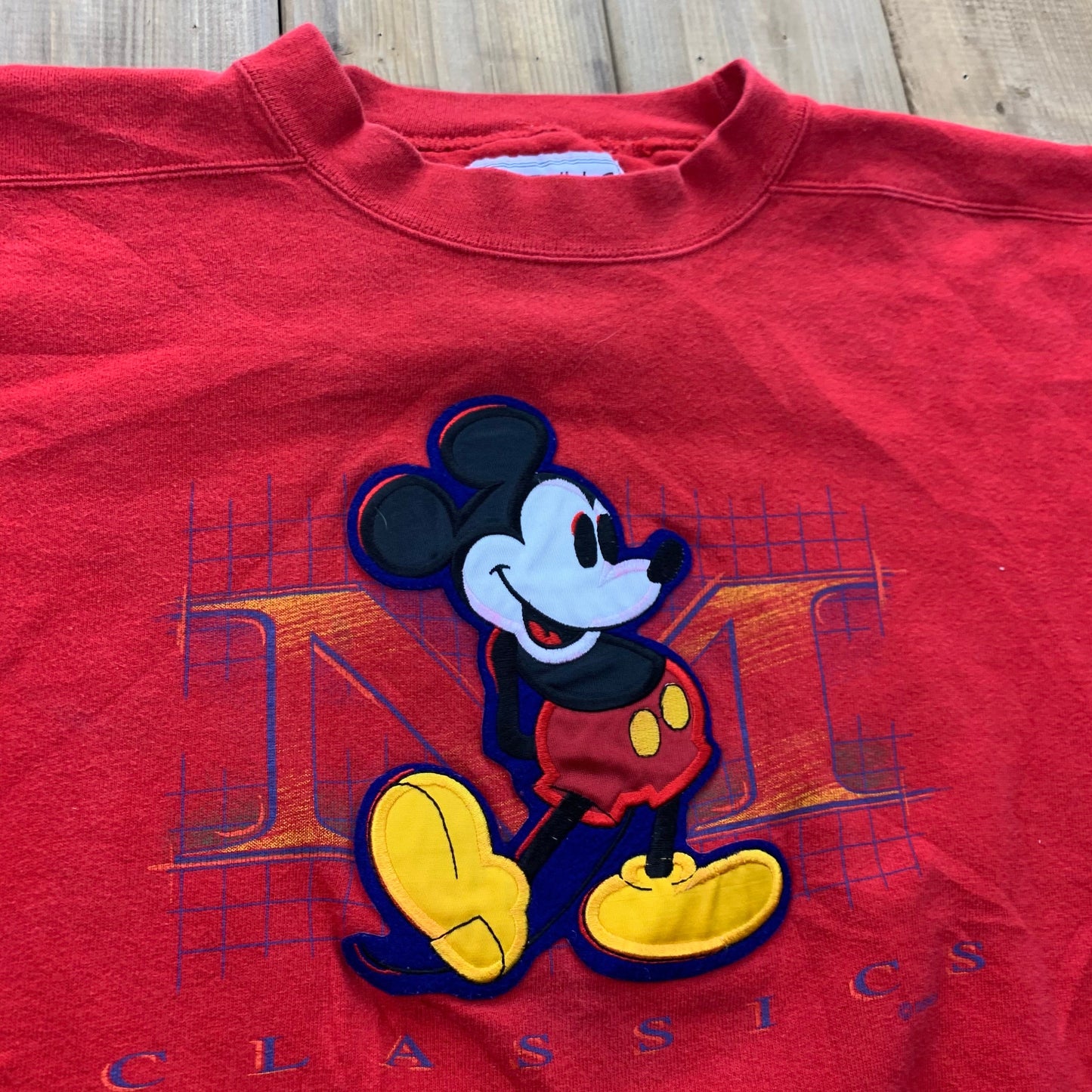 Vintage 1990s Disney Mickey Mouse Embroidered Crewneck