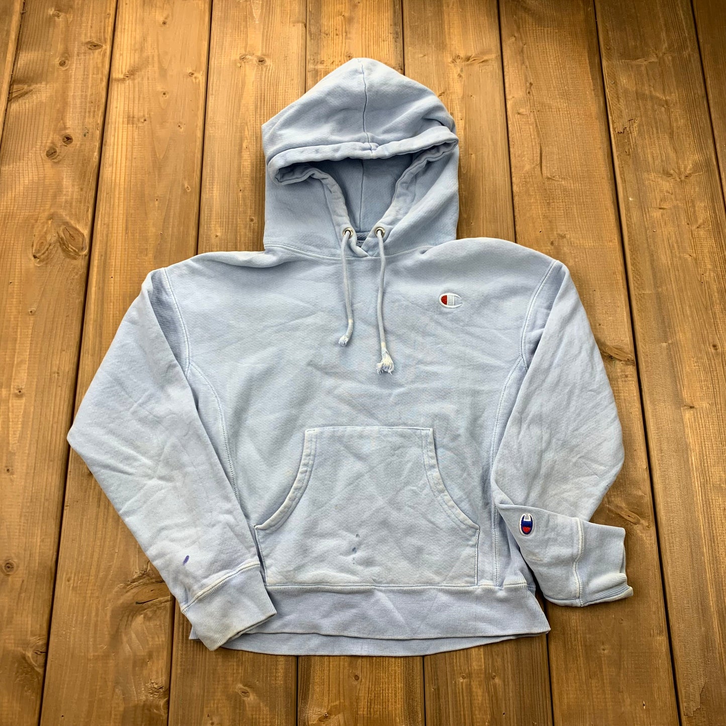 Vintage Champion Embroidered Hooded Sweatshirt