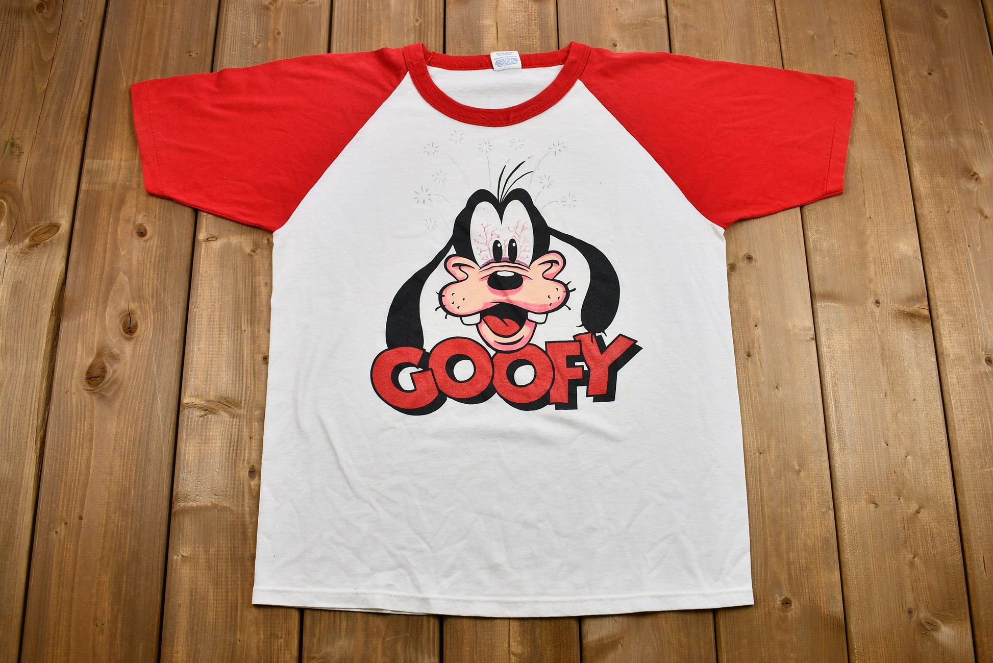 Vintage 1980s Goofy Graphic Raglan T-Shirt