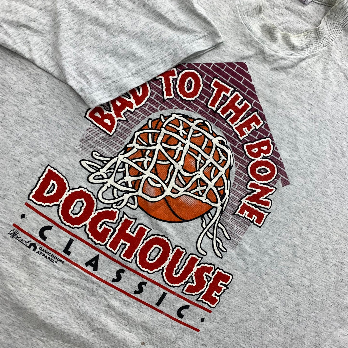 Vintage 90's Bad To The Bone Doghouse Classic T-Shirt / Graphic / 80s / 90s / Streetwear / Retro Style