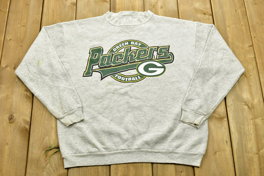 Vintage 1990s Greenbay Packers Crewneck Sweatshirt / Made In USA / 90s Crewneck / NFL / Streetwear / Athleisure