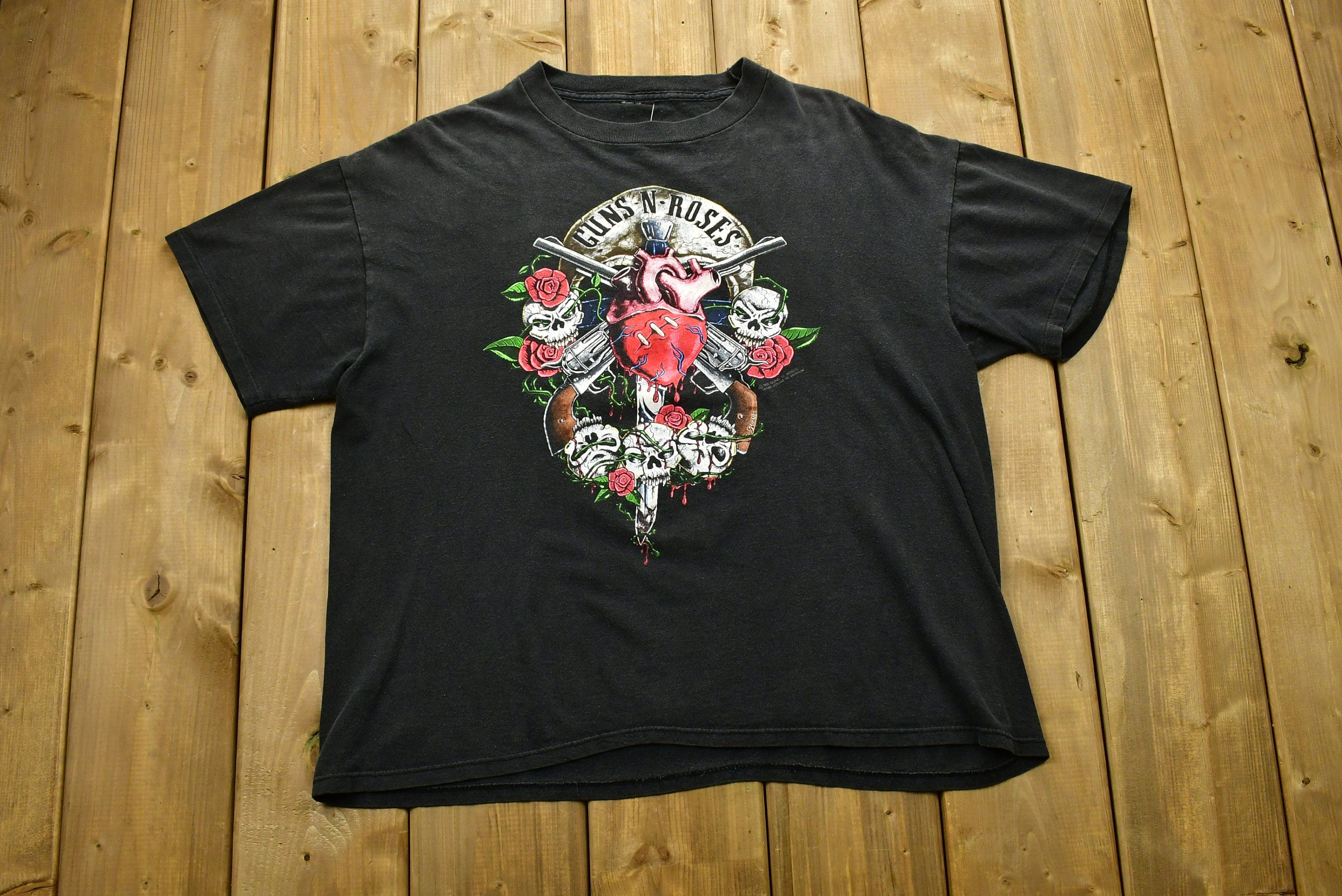 Vintage 1990 Guns N Roses Band Graphic / Vintage T-Shirt / Single Stit ...