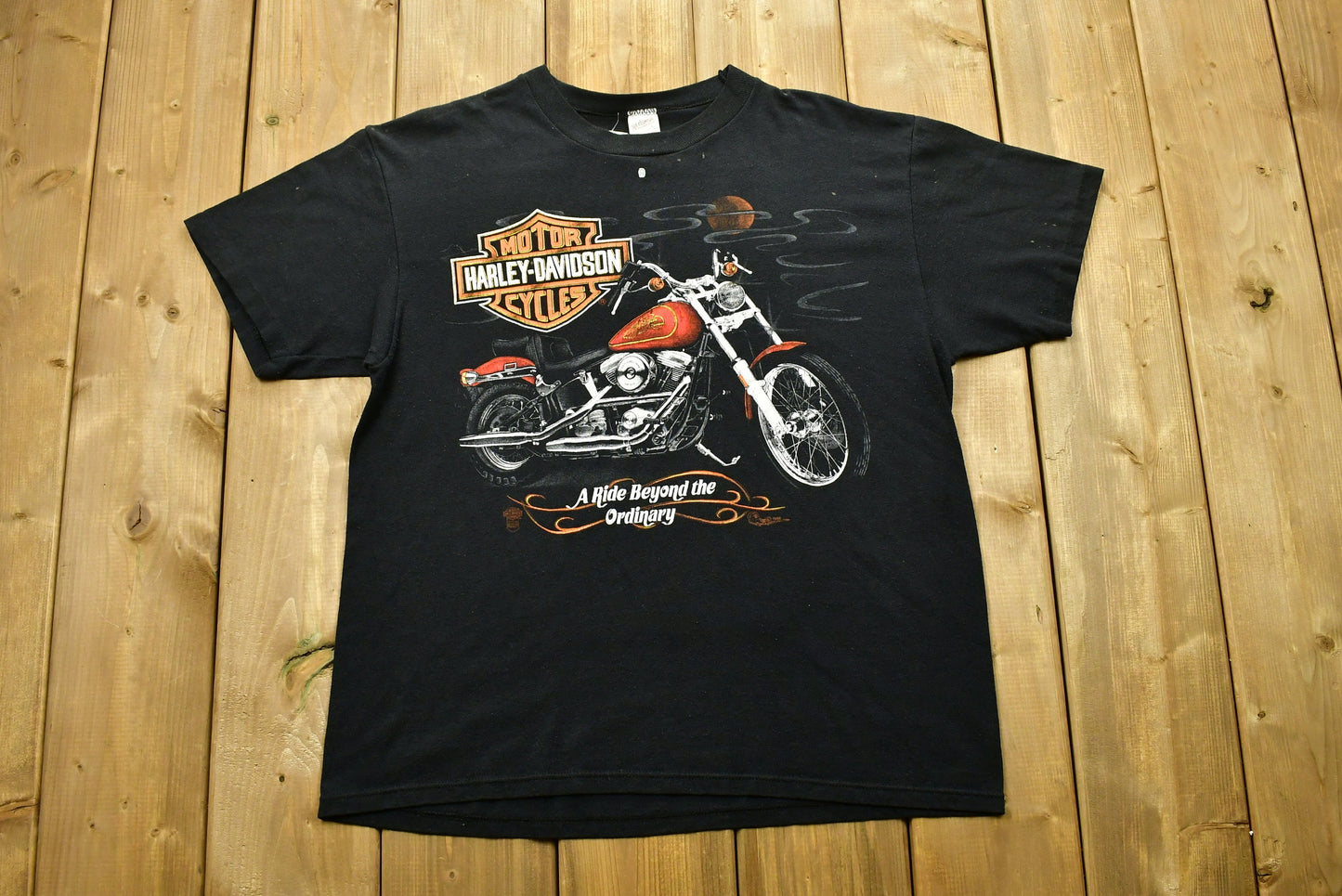 Vintage 1986 Harley Davidson Motorcycles T-Shirt / Single Stitch / Made In USA / 90s Graphic / Biker / Vintage Tee