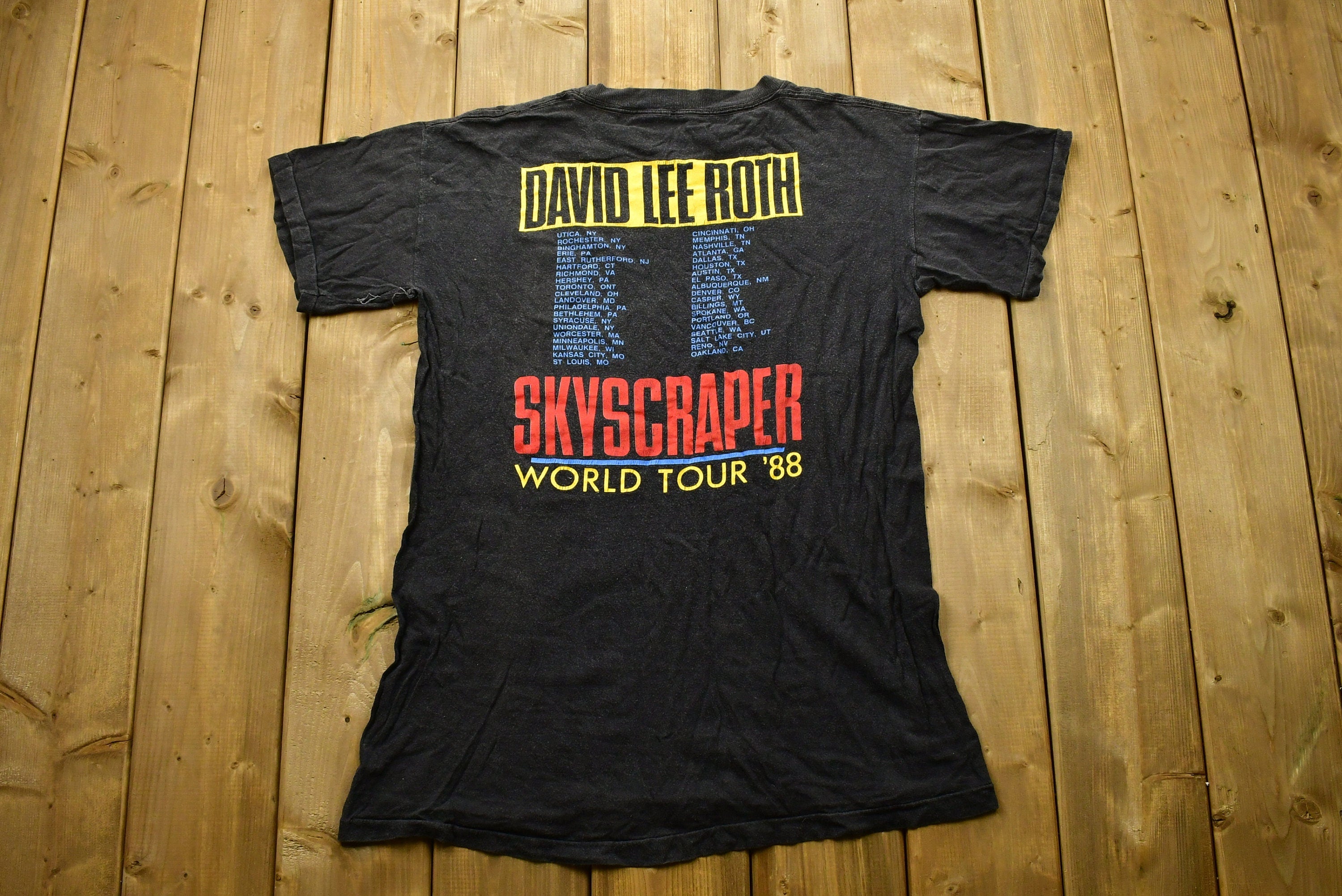 Vintage 1988 David Lee Roth Skyscraper Band T-shirt