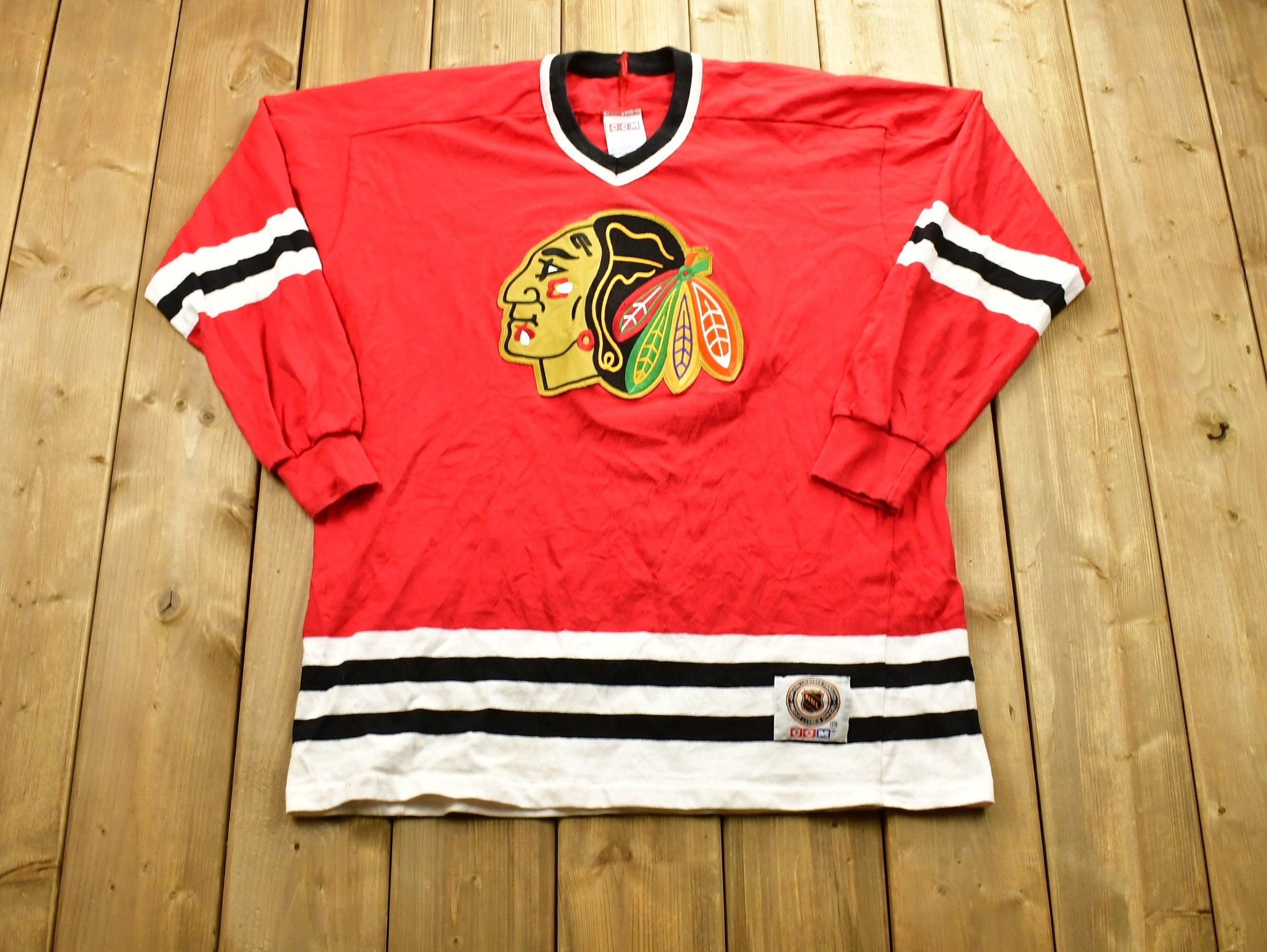 Vintage 1990s Chicago Blackhawks CCM NHL Hockey Jersey