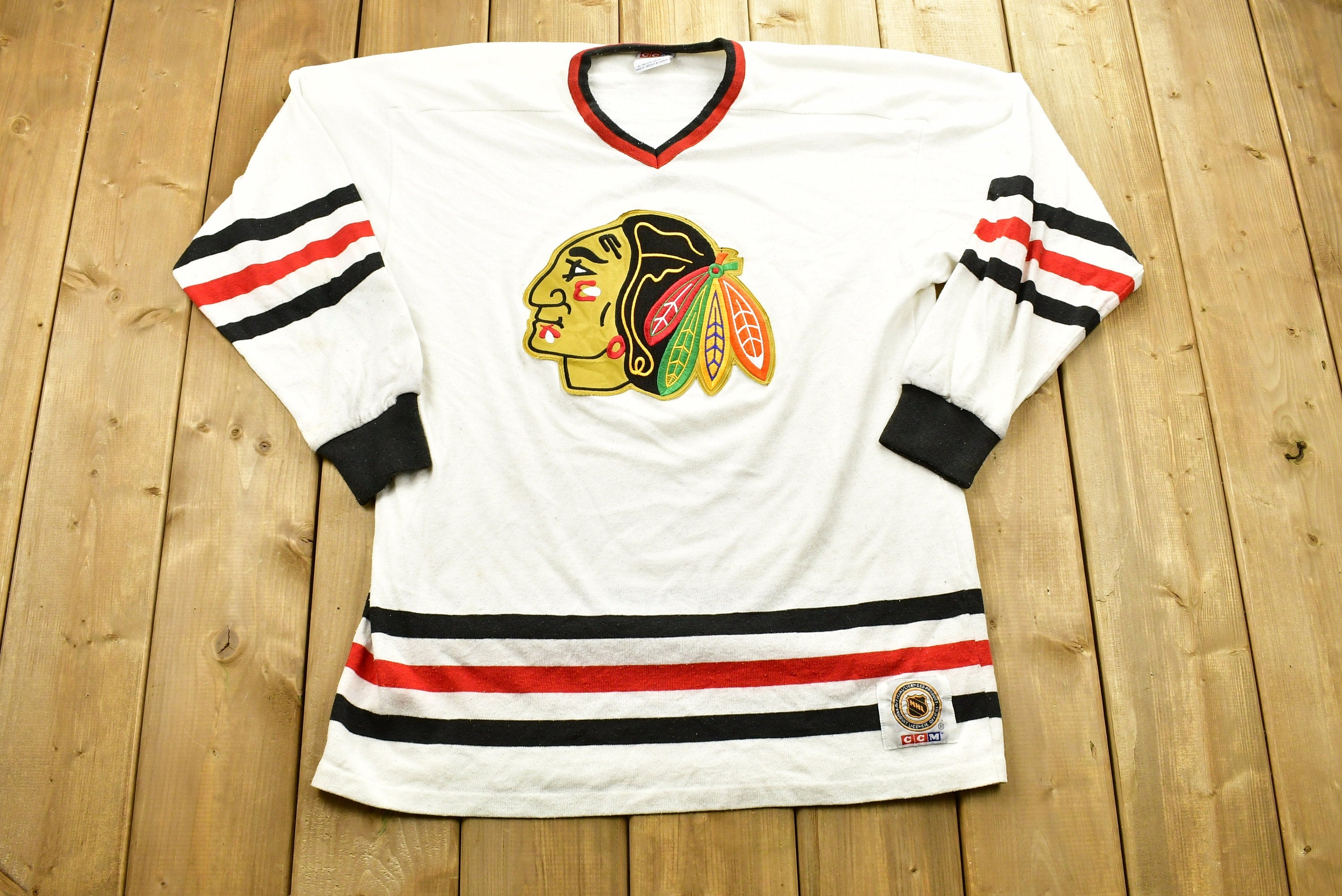 Vintage 1990s Chicago Blackhawks CCM NHL Hockey Jersey