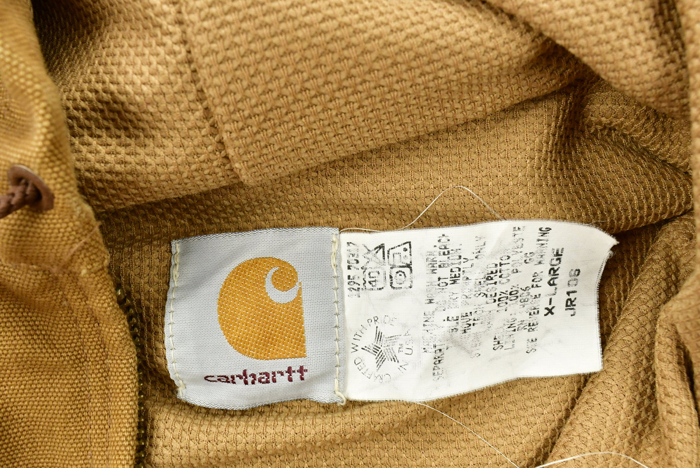 Vintage 90's Carhartt Hooded Chore Coat / Workwear / Streetwear / 80s / 90s / Made In USA / Distressed Carhartt / Union Made