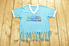Vintage 1970s Jamaica No Problem Beaded T-Shirt
