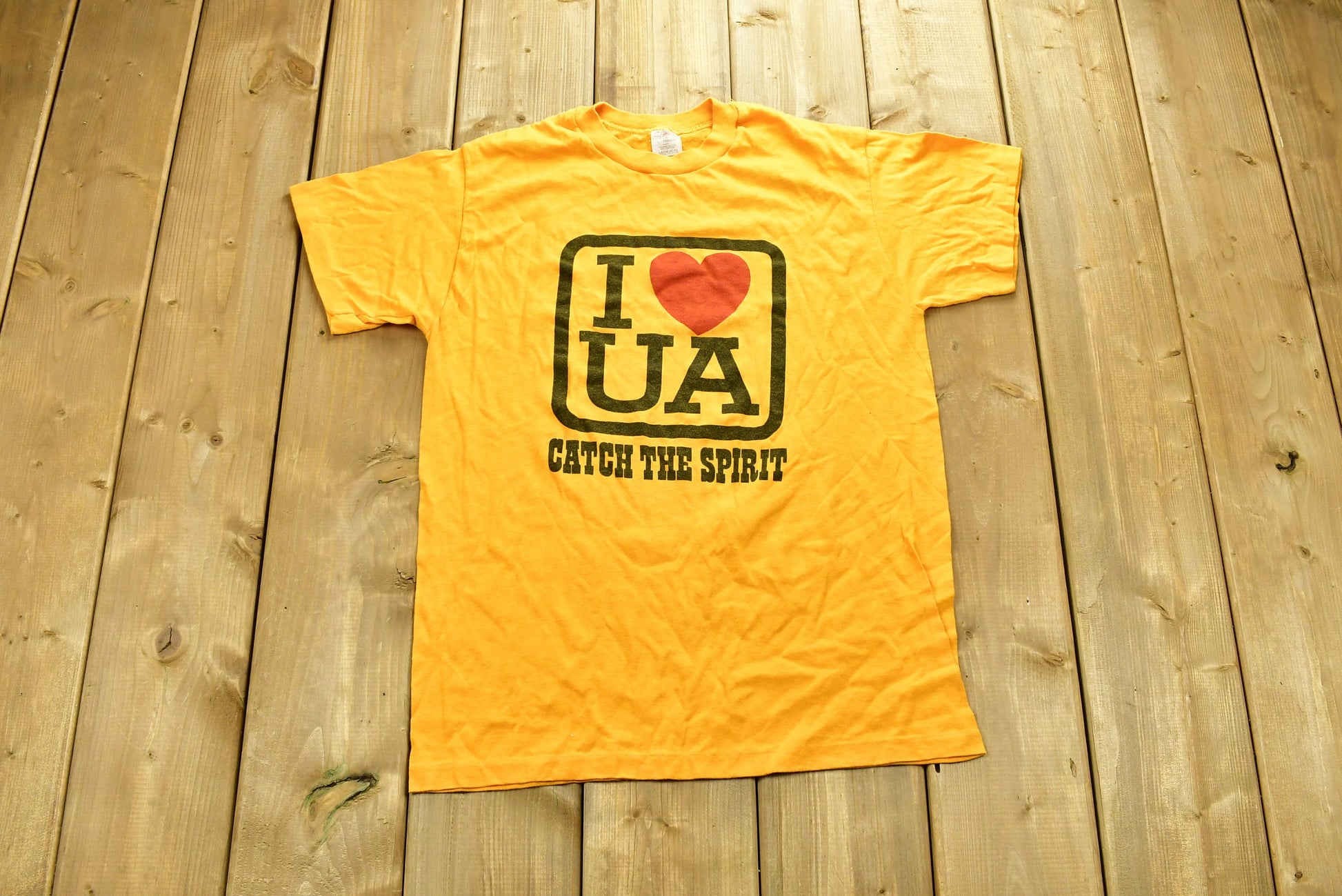 Vintage 1980s I Love UA "Catch The Spirit" T-Shirt