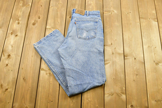 Vintage 90's Levi's 619 Orange Tab Tab Jeans Size  34 x 32 / Streetwear Fashion / Vintage Denim / Jeans / Light Wash / Vintage Levi's