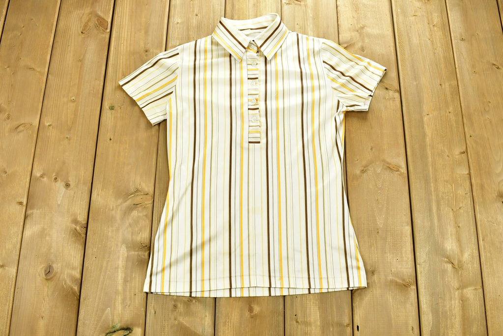 Vintage 1980's Half Button Up Collared T-Shirt