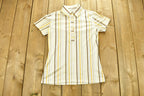 Vintage 1980's Half Button Up Collared T-Shirt