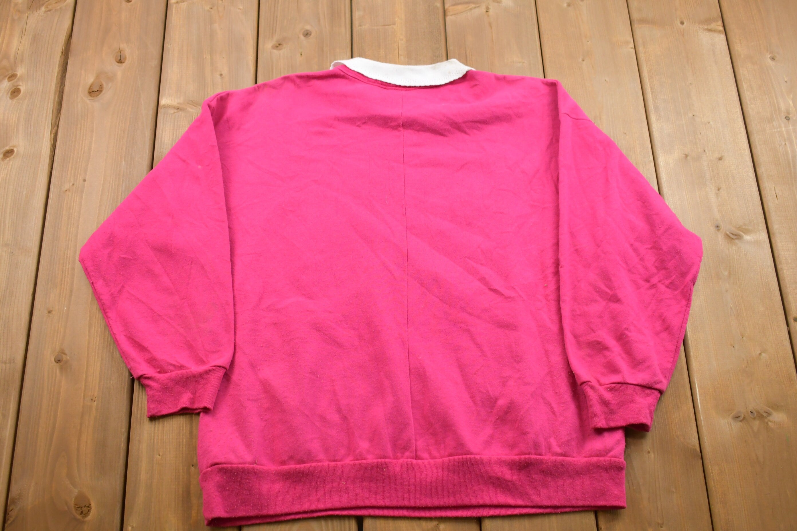 1990s Floral Collared Sweater