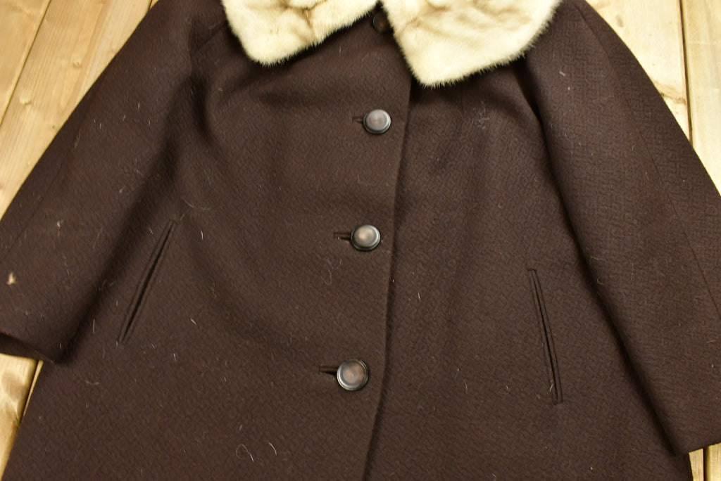 Vintage 1960's A Saltaire Fabric Mink Fur Collar Coat