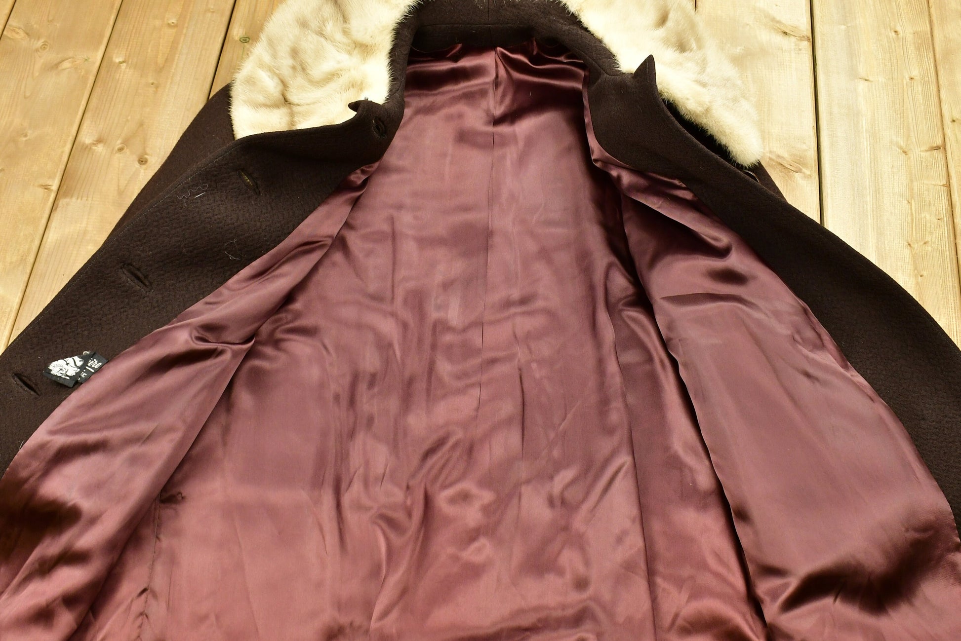 Vintage 1960's A Saltaire Fabric Mink Fur Collar Coat