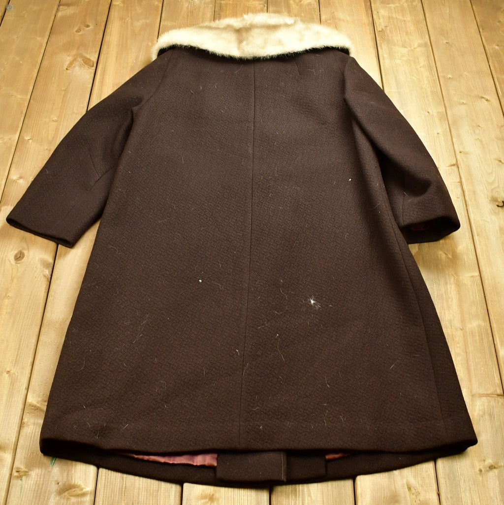 Vintage 1960's A Saltaire Fabric Mink Fur Collar Coat