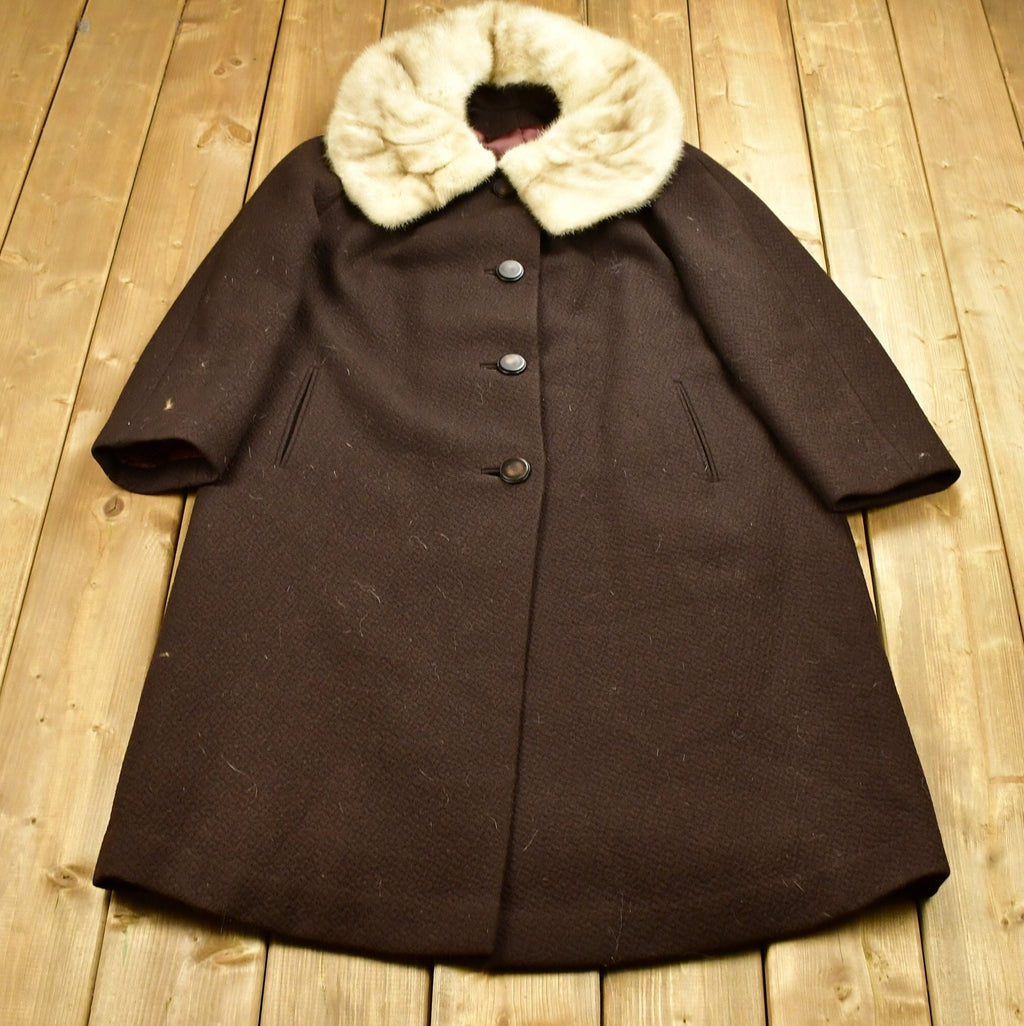 Vintage 1960's A Saltaire Fabric Mink Fur Collar Coat