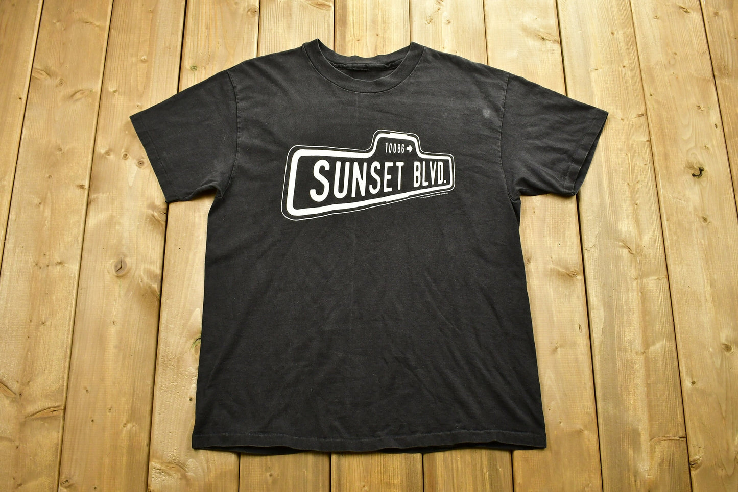 Vintage 1992 Sunset BLVD Graphic T-Shirt / Single Stitch / 90s / Streetwear Fashion / Made In USA / Vacation Tee / Travel & Tourism