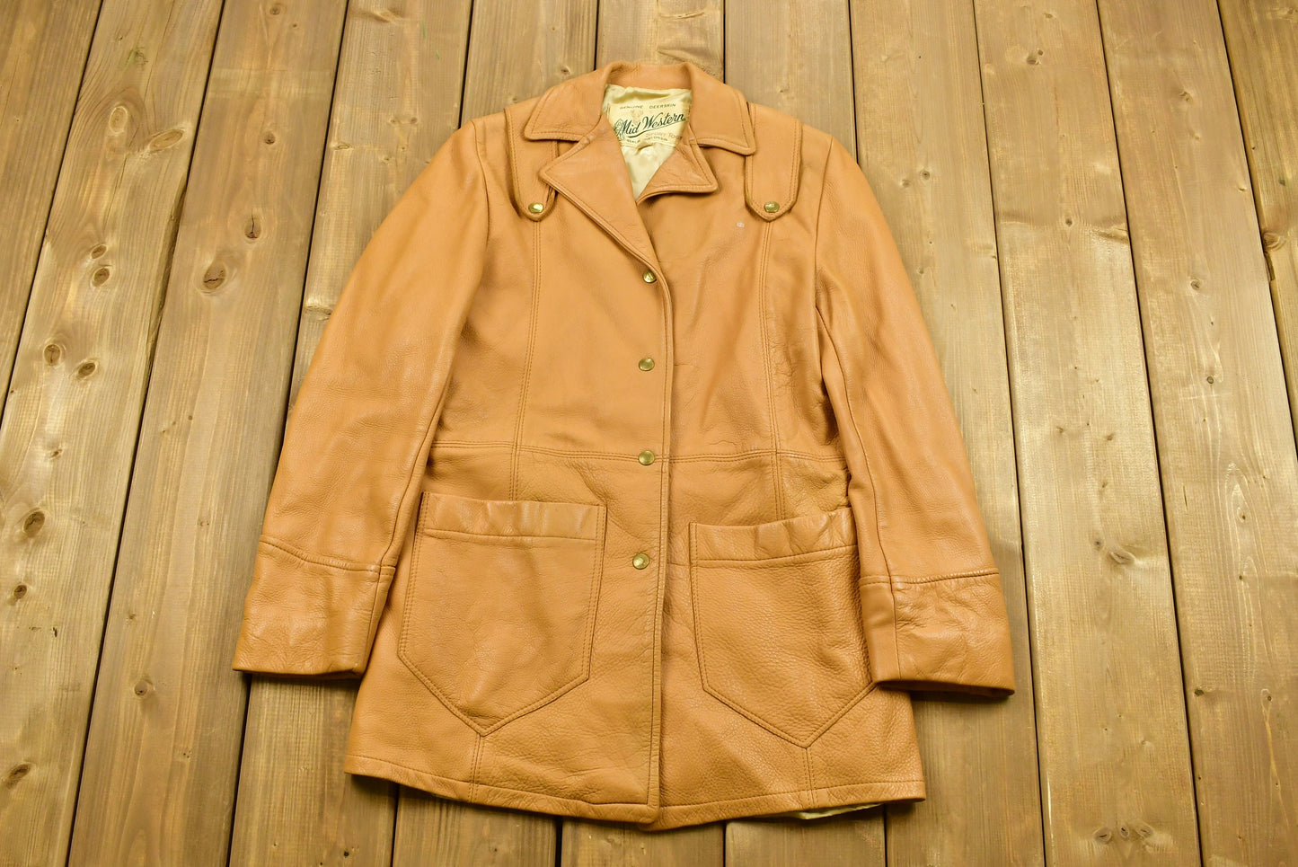 Vintage 1960's Genuine Deerskin Jacket / Mid Western Sport Togs / Berlin Wisconsin / Leather Coat / Winter Outerwear / Streetwear Fashion