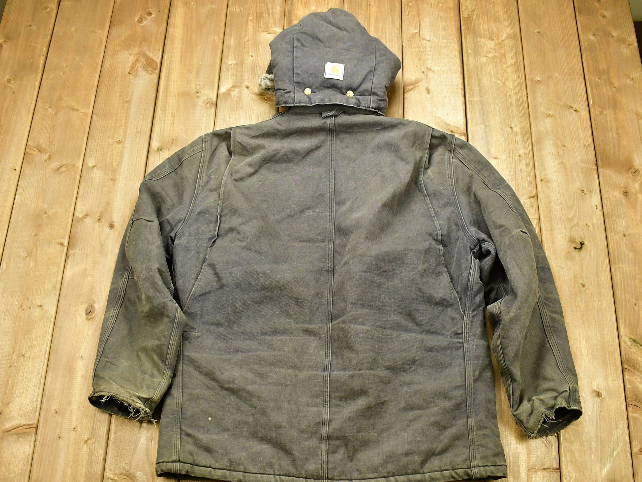 Vintage 1980s Carhartt Chore Coat Hooded