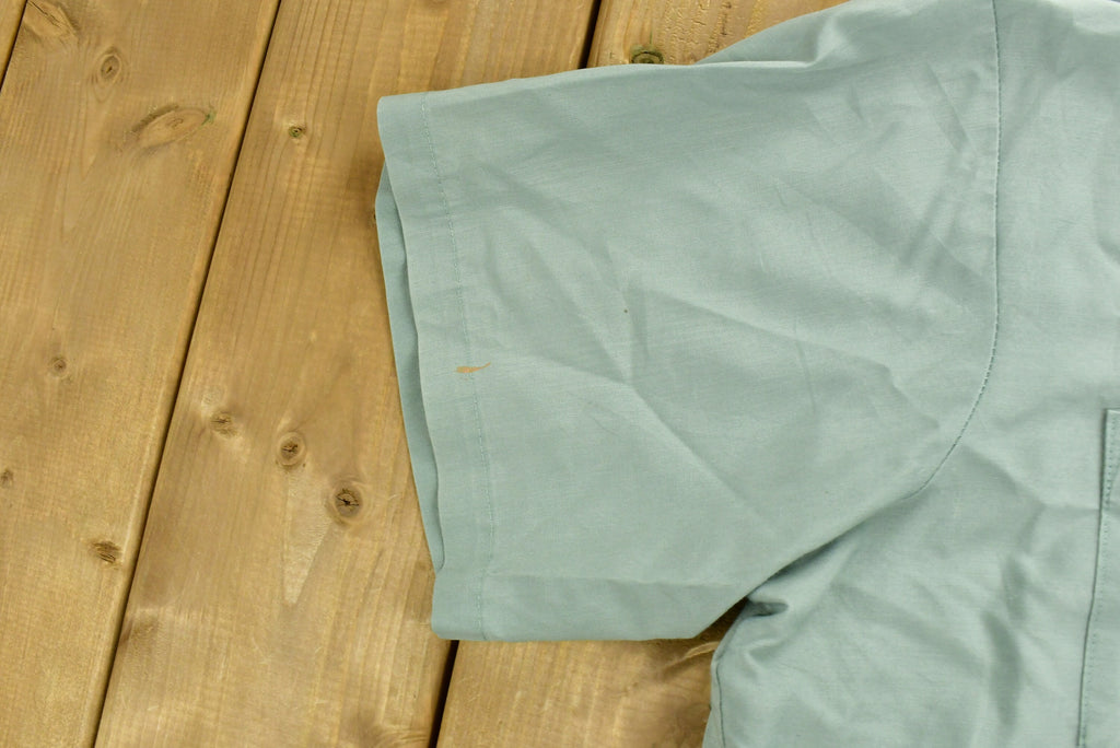 Vintage 1970s Chain Stitched Button Up Uniform T-Shirt