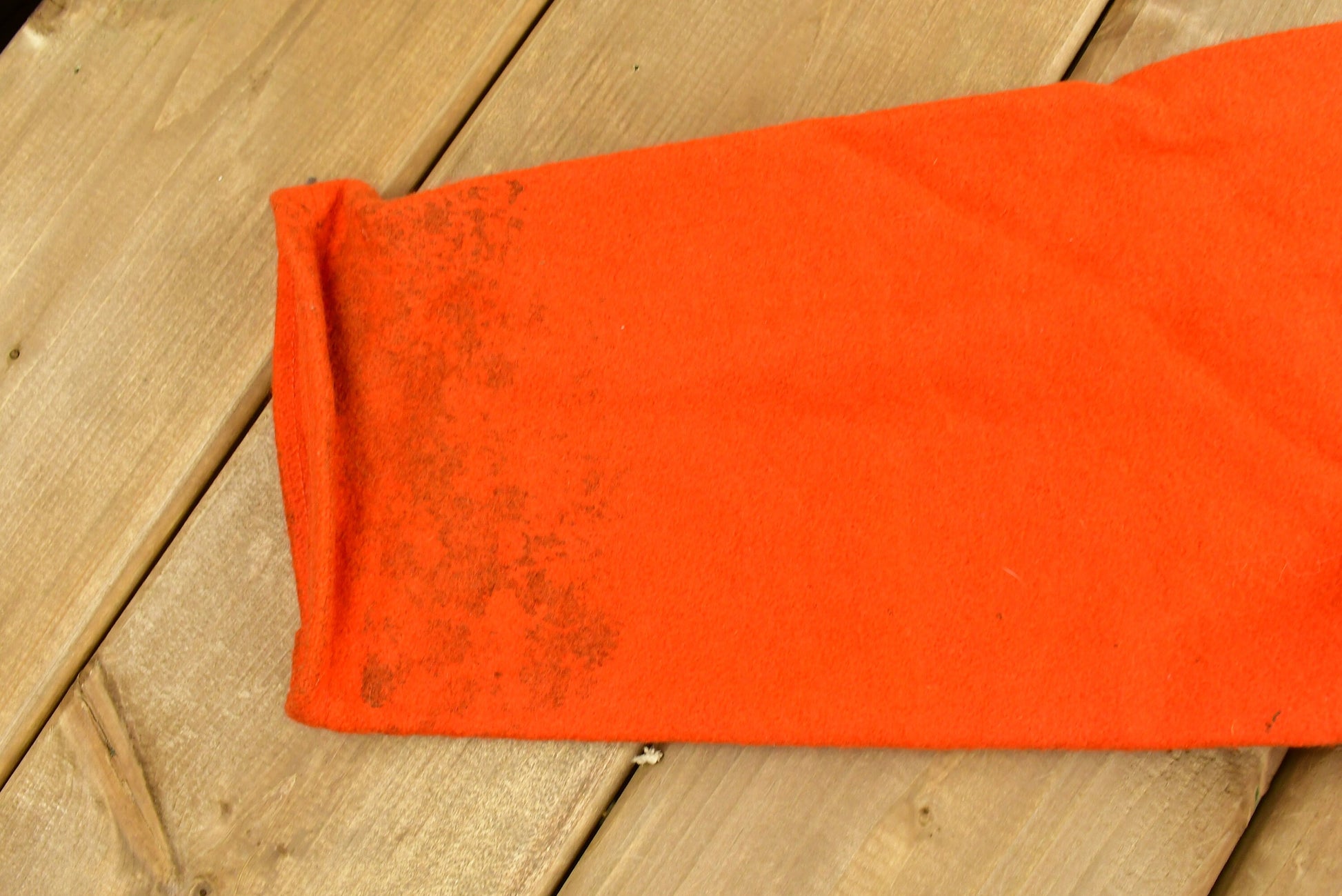 Vintage 1950s Distressed Orange Full Zip Jacket