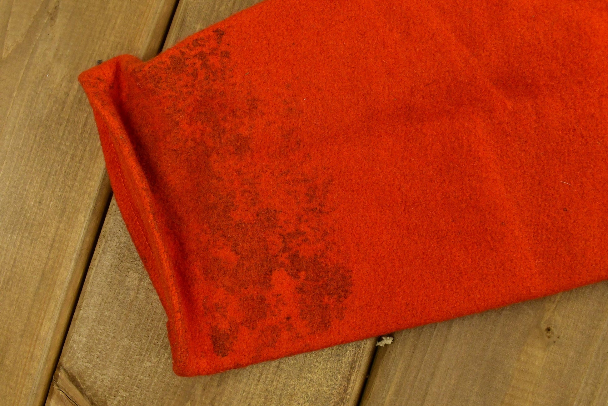 Vintage 1950s Distressed Orange Full Zip Jacket