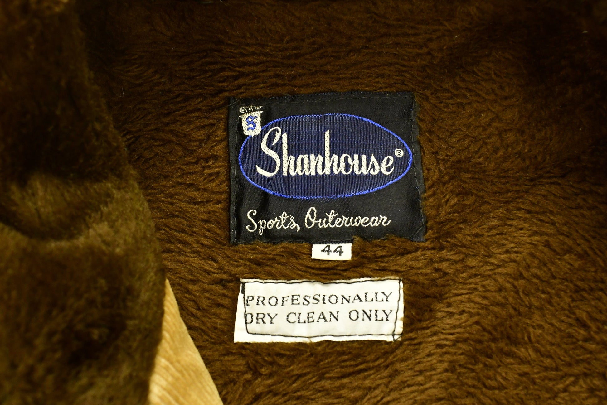 Vintage 1970s Shanhouse Fleece Lined Corduroy Jacket