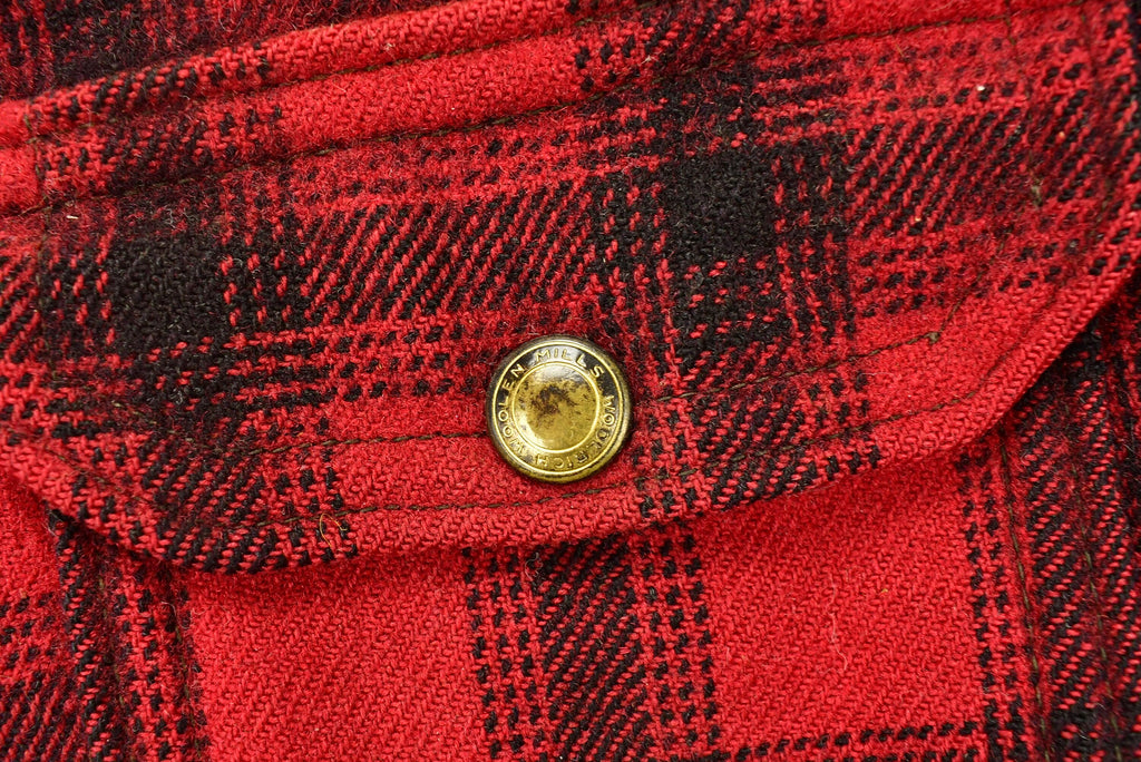 Vintage 1950s Woolrich Buffalo Plaid Wool Hunting Jacket