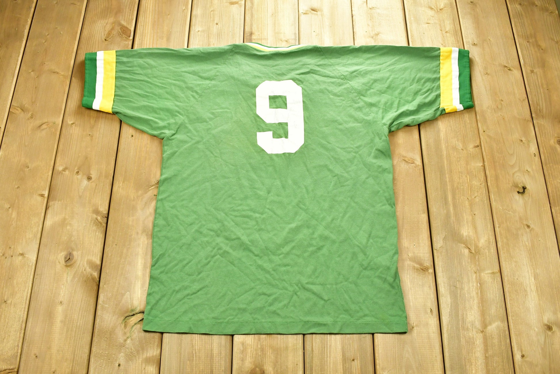 Vintage 1980s University of Quaker State Collegiate Ringer T-Shirt