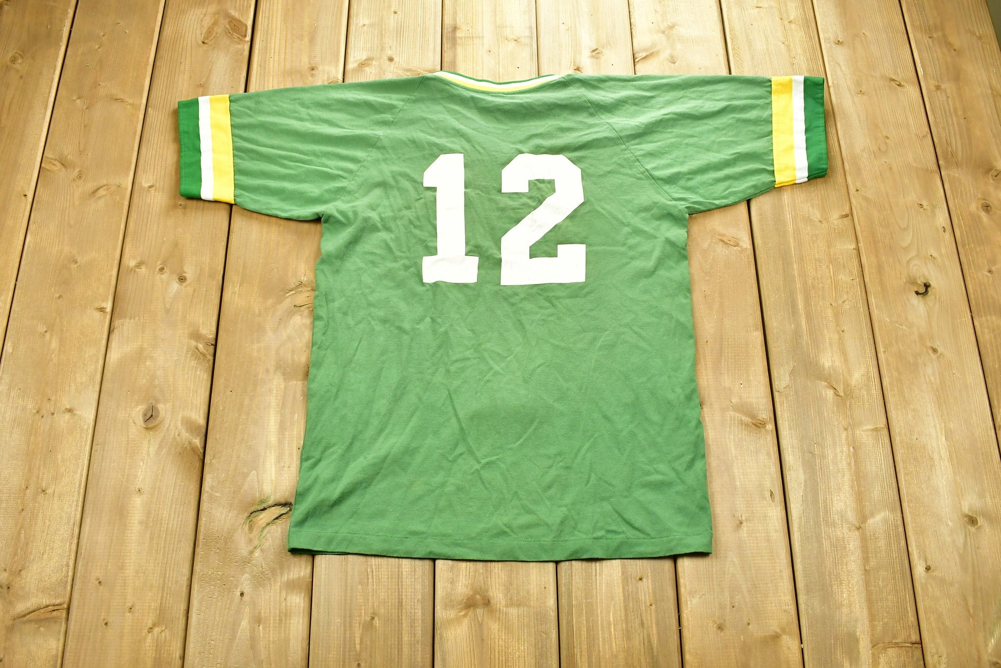 Vintage 1980s University of Quaker State Collegiate Ringer T-Shirt