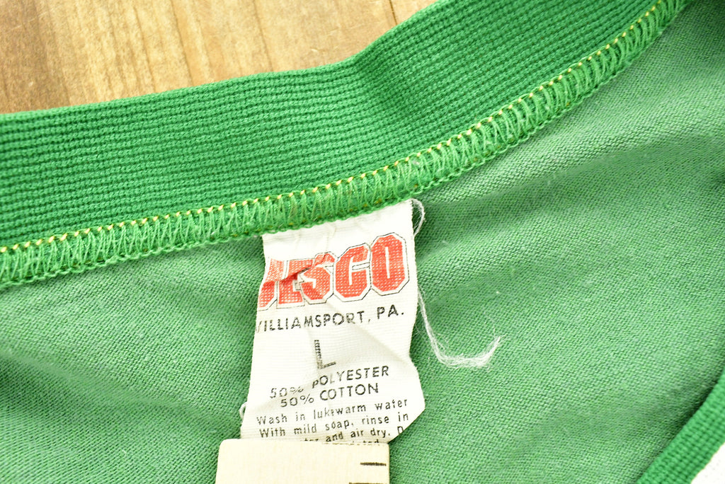 Vintage 1980s University of Quaker State Collegiate Ringer T-Shirt