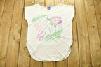 Vintage 1990s Ocean Pacific Floral Sleeveless T-Shirt