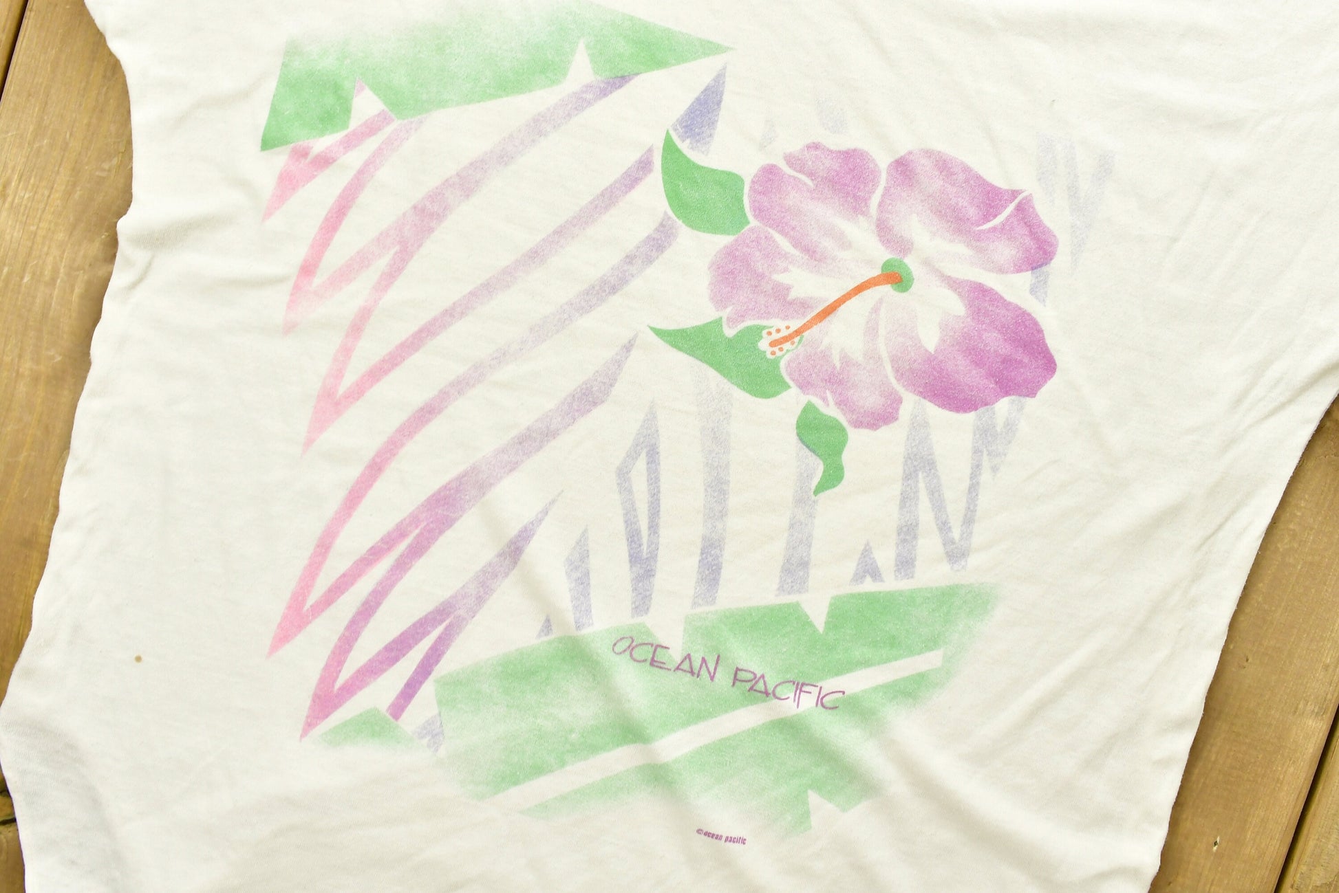 Vintage 1990s Ocean Pacific Floral Sleeveless T-Shirt