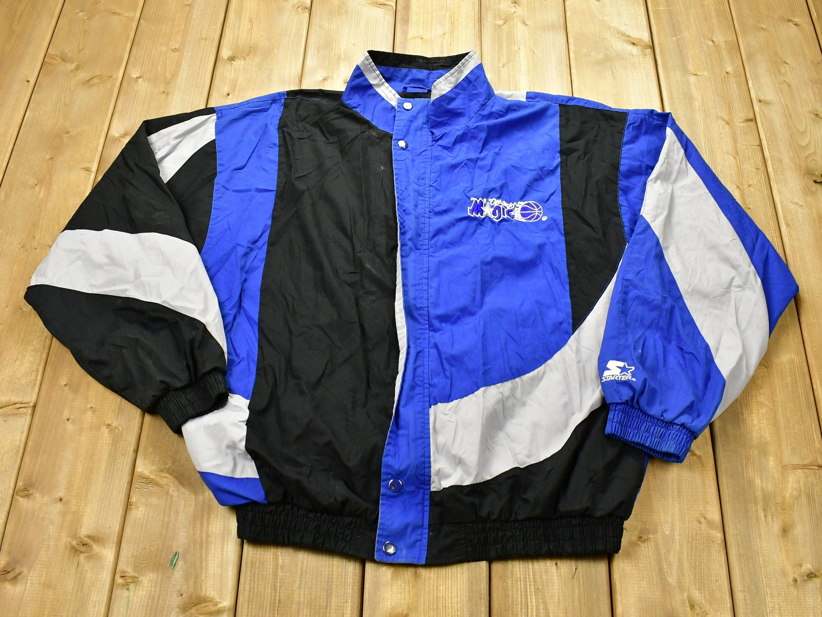 Vintage 1990s Orlando Magic NBA Color Block Starter Windbreaker Jacket