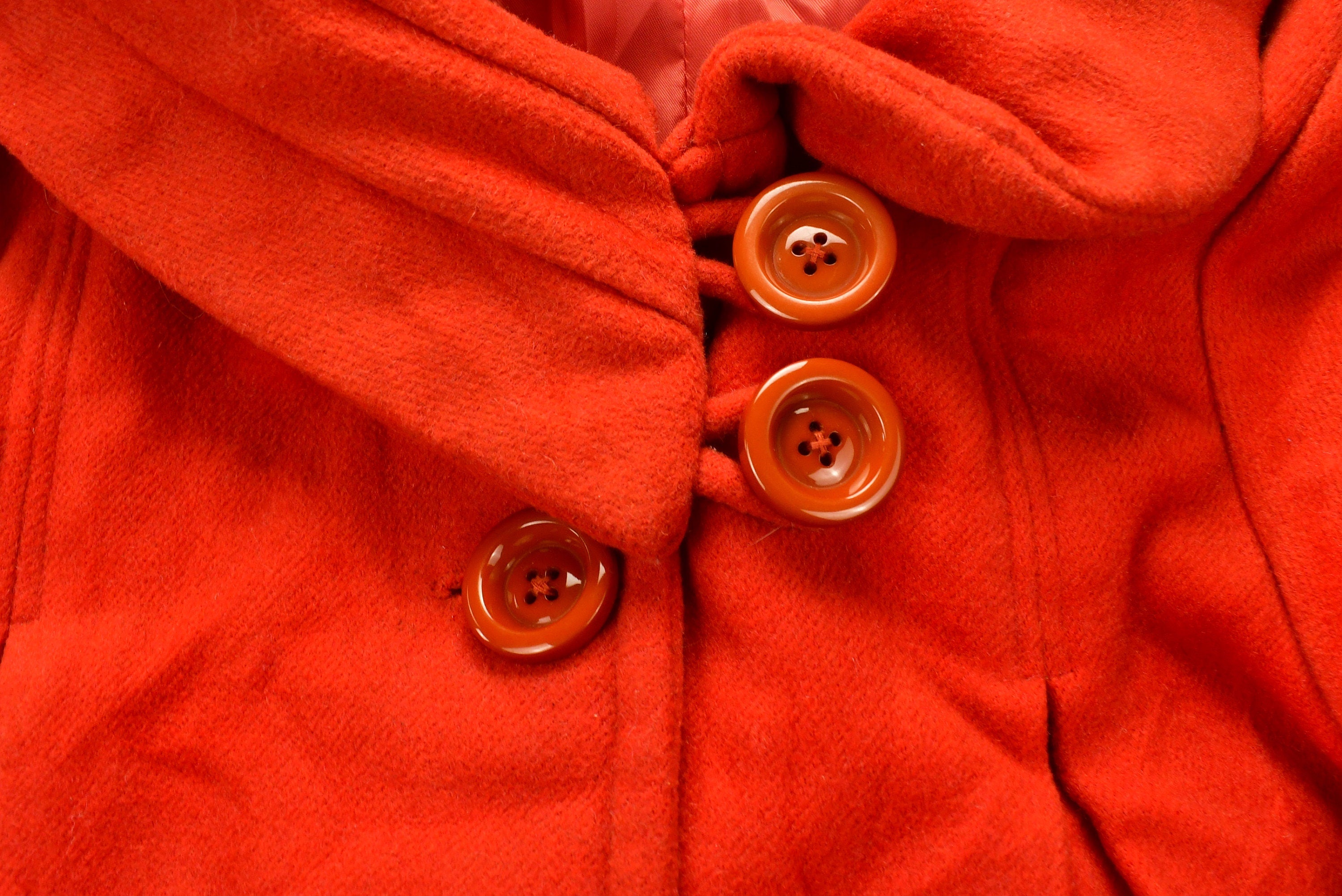 Vintage 1960s Button Down Red Women's Jacket