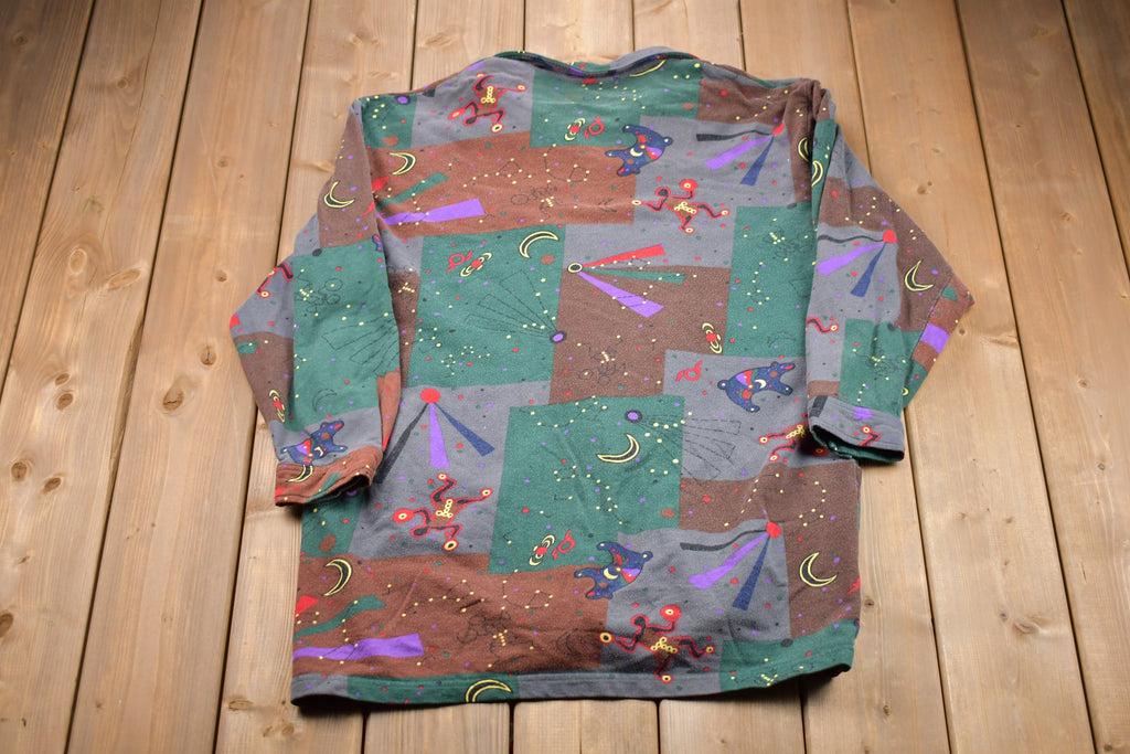 Vintage 1990s Kids Only Patchwork All Over Print Button Up Shirt