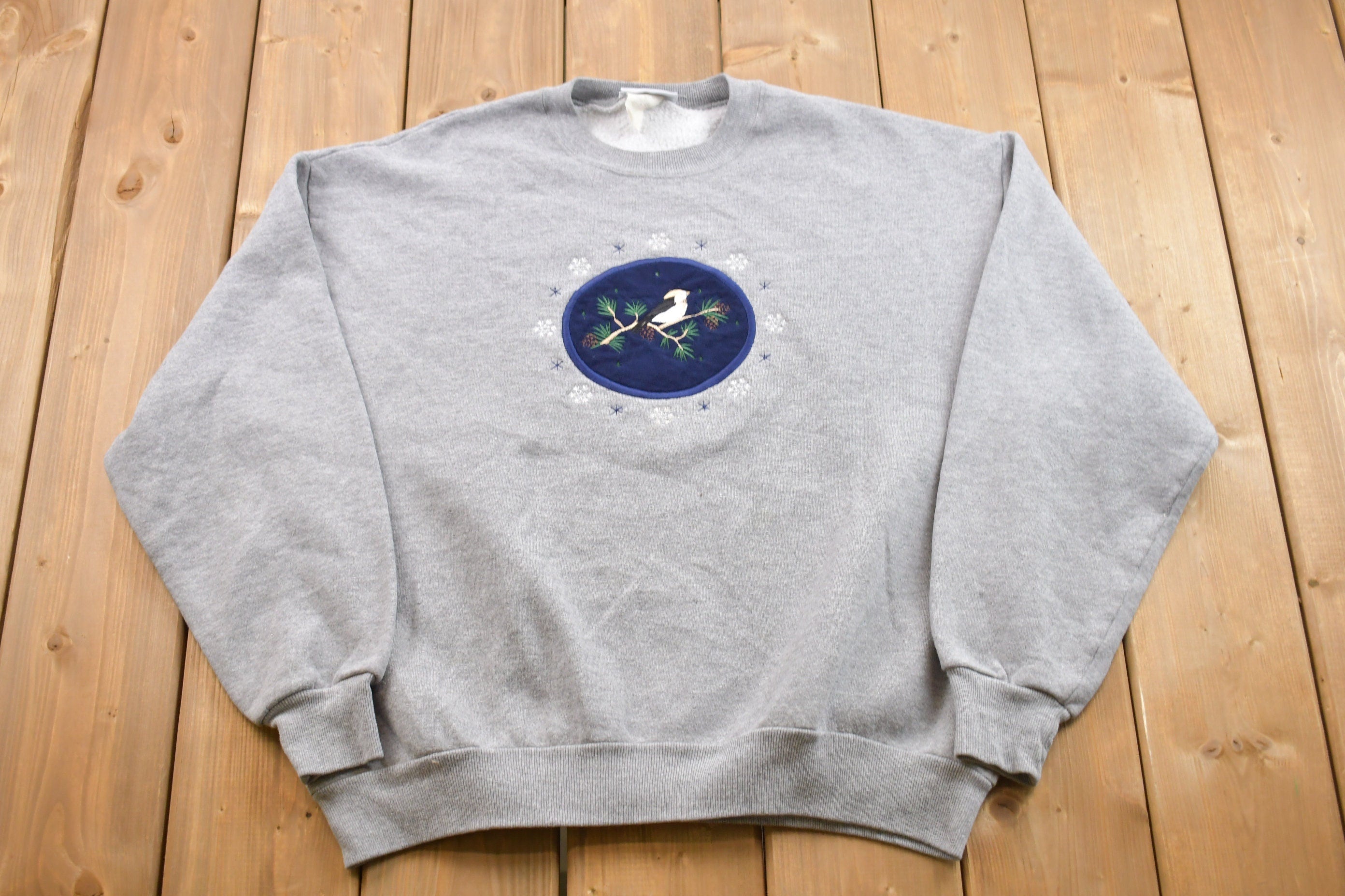1990s Bird Embroidered Crewneck