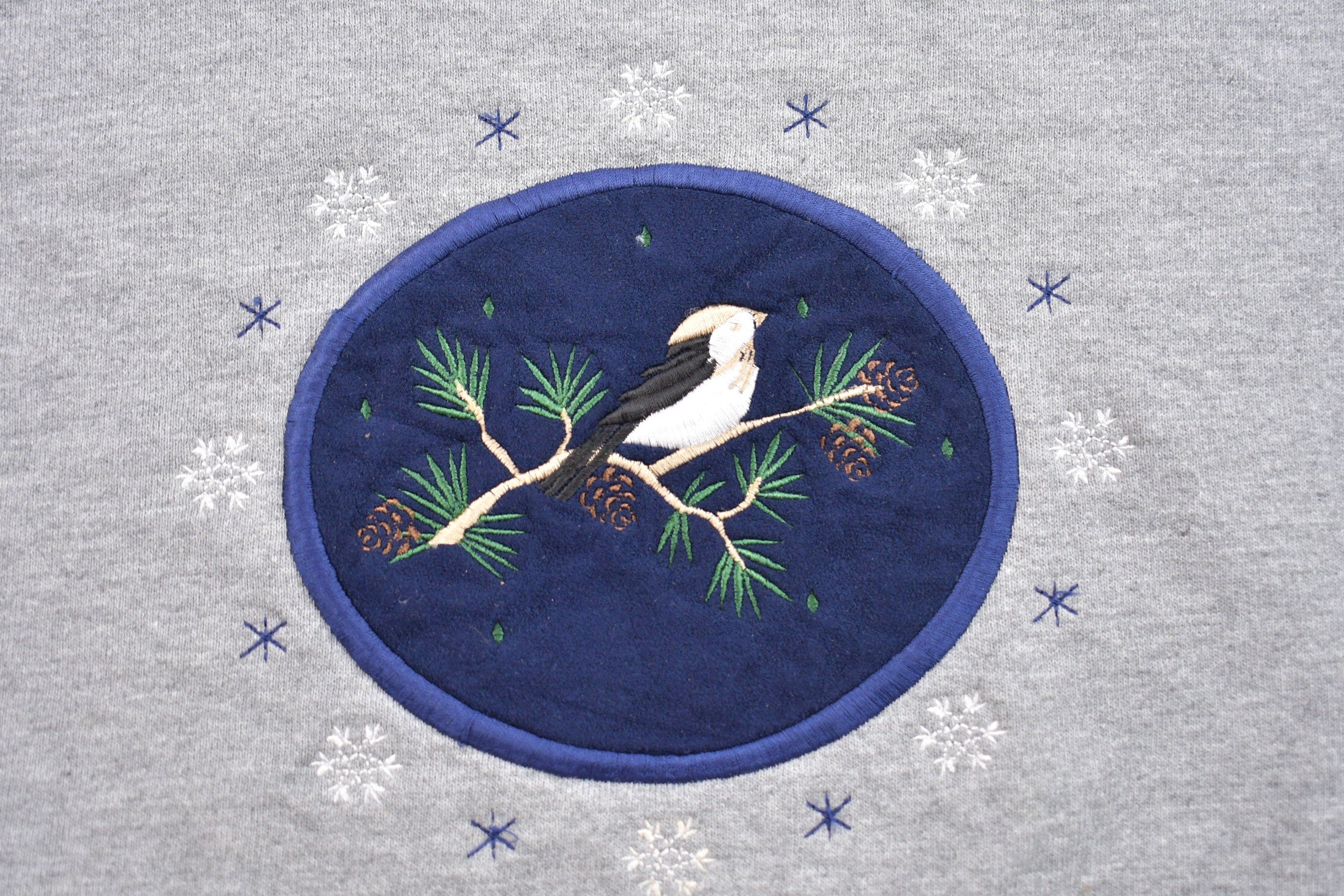 1990s Bird Embroidered Crewneck