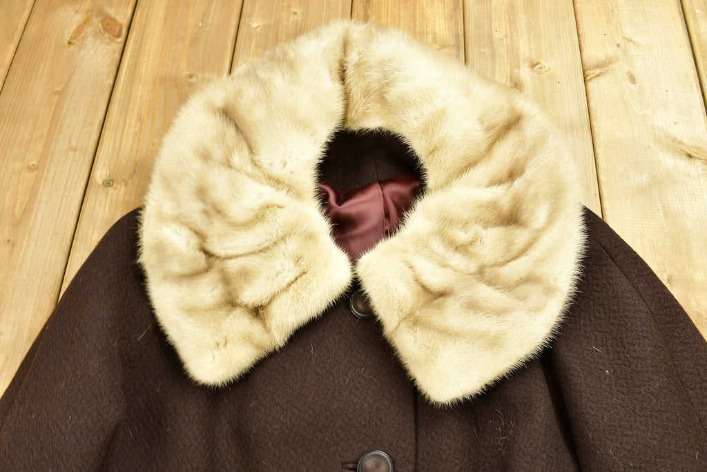 Vintage 1960's A Saltaire Fabric Mink Fur Collar Coat