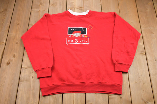 Vintage 1990s Schools Over Made In USA Embroidered Crewneck Sweatshirt / 90s Crewneck / Souvenir / Athleisure / Streetwear / Kids School