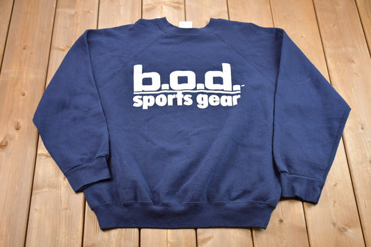 Vintage 1990s Bod Sports Gear Made In USA Crewneck Sweatshirt / 90s Crewneck / Souvenir / Athleisure / Streetwear / Travel And Tourism