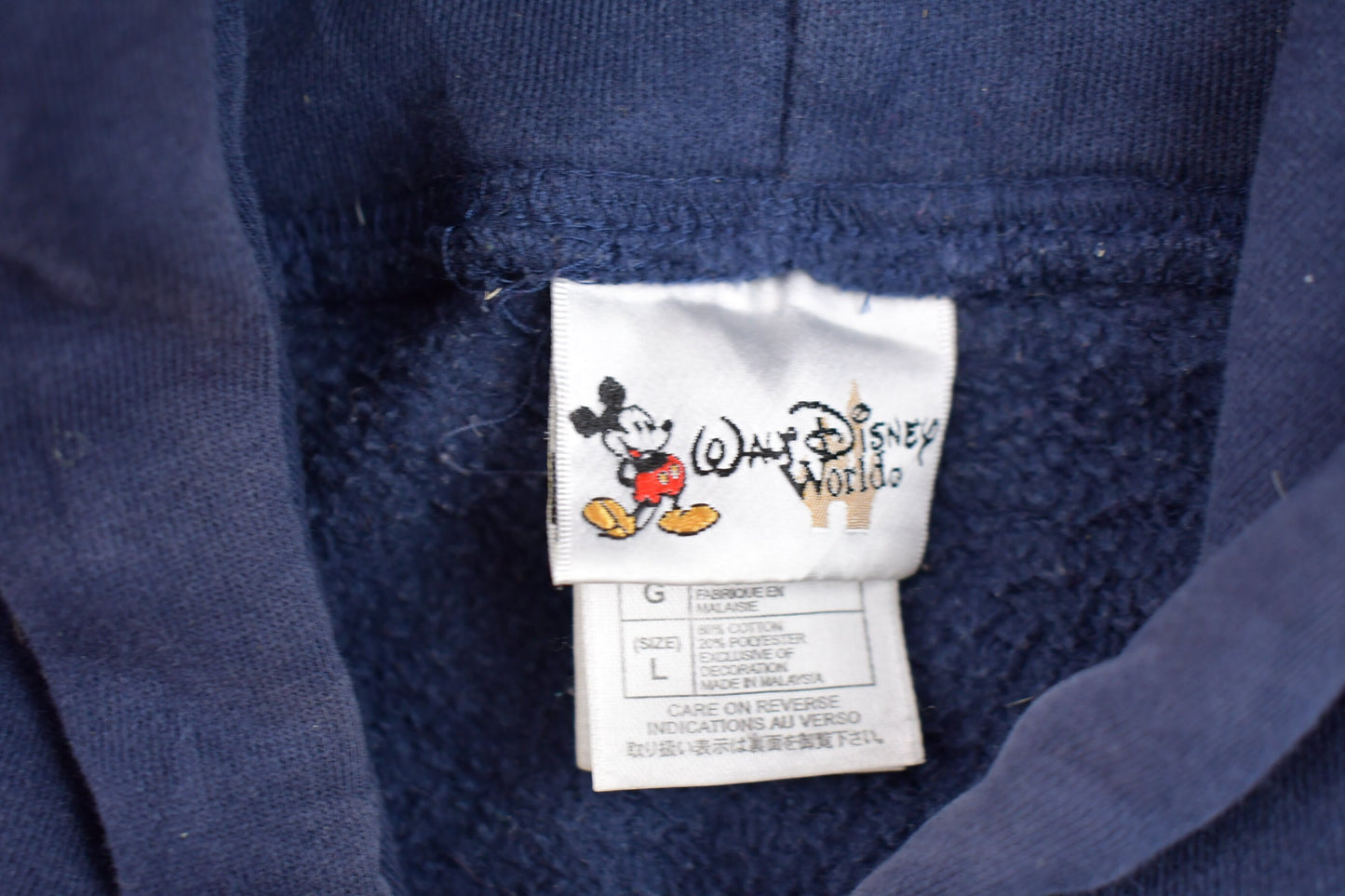 Vintage 1990s Walt Disney World Embroidered Graphic Hoodie / 90s Hoodie / Vintage Sweater / Mickey Mouse / 90s Disney / Athletic Pull Over