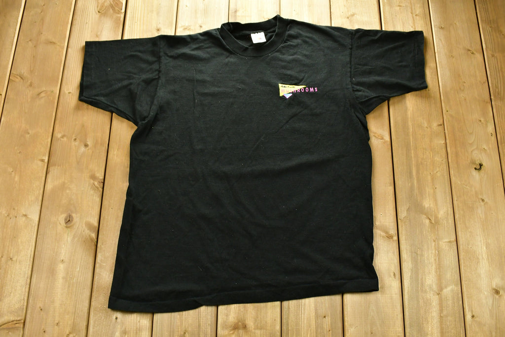 Vintage 1980s Make It With Mushrooms Embroidered Graphic T-Shirt