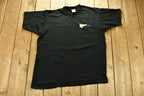 Vintage 1980s Make It With Mushrooms Embroidered Graphic T-Shirt
