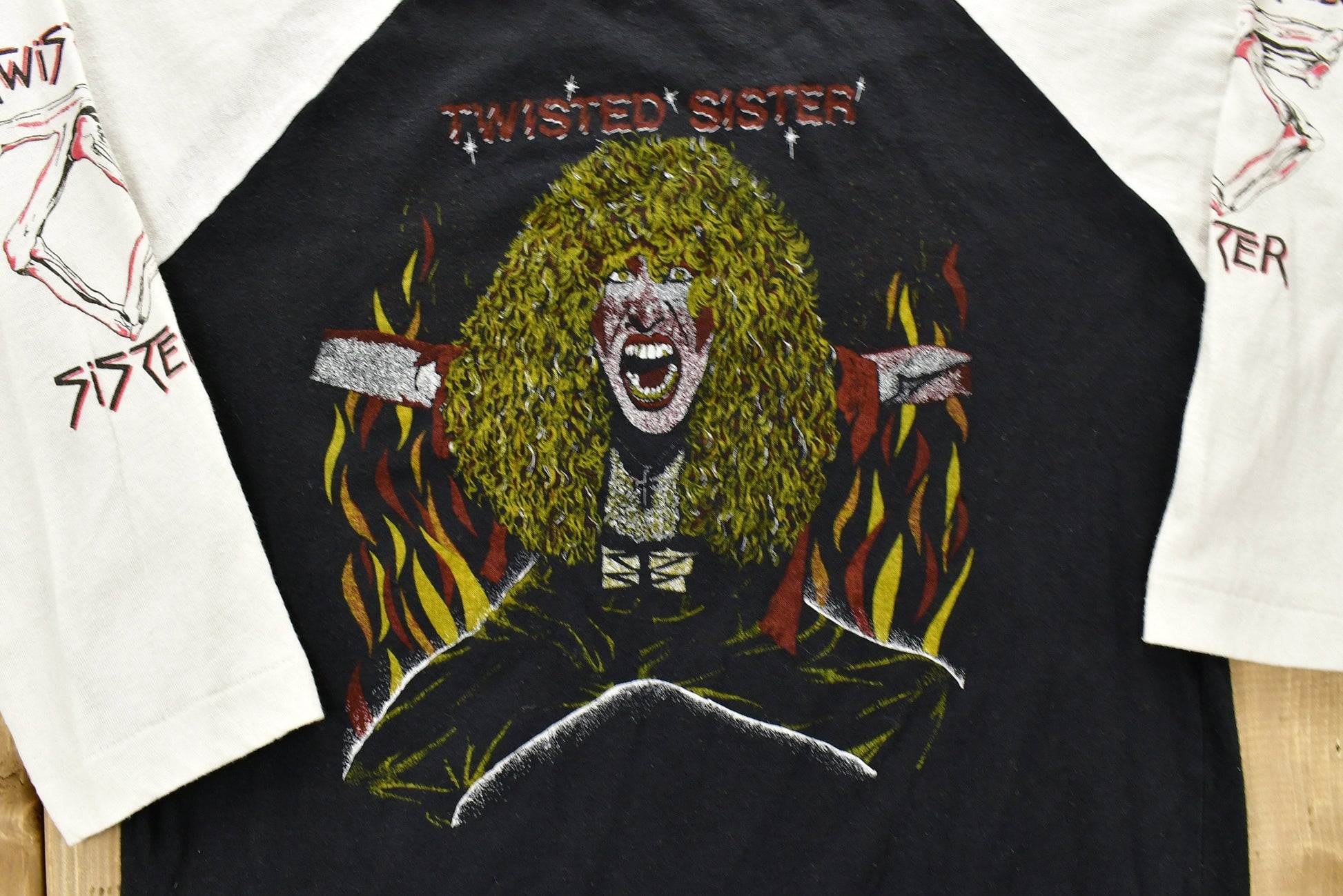 Vintage 1984 Twisted Sister Stay Hungry Tour Raglan Sleeve Band T-shirt